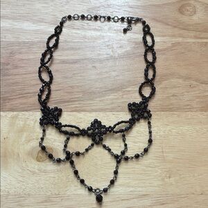 Elegant Black Beaded Necklace